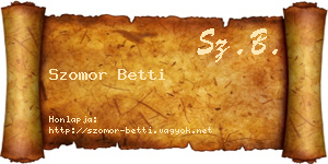 Szomor Betti névjegykártya